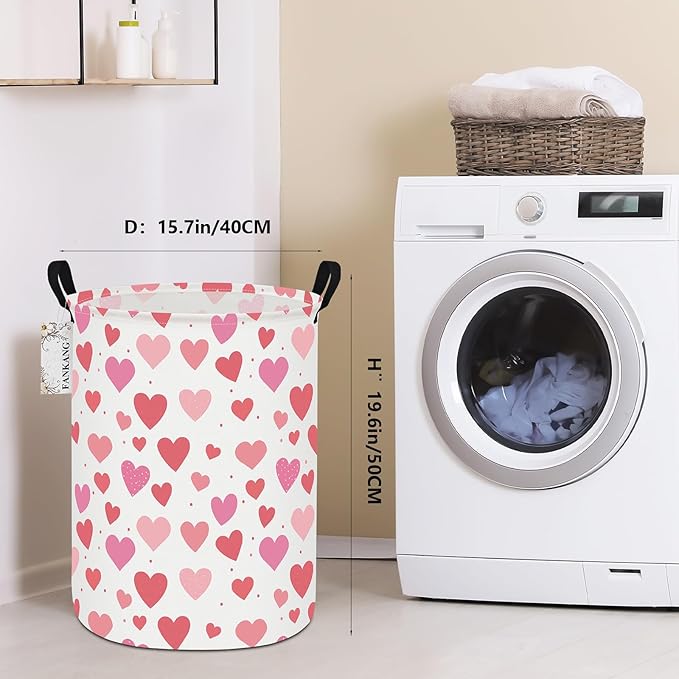 FANKANG Storage Basket, Nursery Hamper Canvas Laundry Basket Foldable - Image 2
