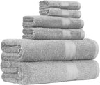 Amazon Basics 6-Piece Fade-Resistant 100% Cotton Towel Set by AmazonBasics