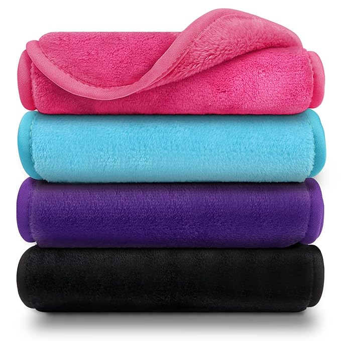 Orighty Makeup Remover Cloths Pack of 4, Reusable Microfiber Facial Cleansing by AllRightinOrighty
