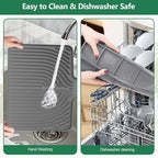 GUUKIN Silicone Dish Drying Mat, 17.7" x 11.8 " Drying Matt Kitchen Counter - Image 6