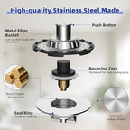 Metal 2 Pack Bathtub Drain Stopper - Image 8