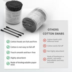 T&K 160 Count Black Disposable Cotton Swabs - Image 5