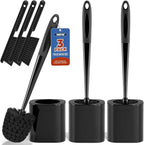 Toilet Brush, 3 Pack Toilet Brush and Holder Set Bathroom Accessories, Toilet by Holaloha