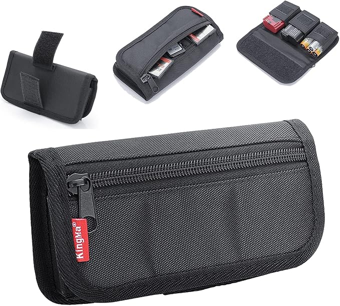 King Ma Small DSLR Camera Battery Bag Pouch Holder Case Camera Batteries Waist by KingMa