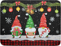 Merry Christmas Dish Drying Mat Black Gnomes Dish Drainer Mats 18x24 Inch by Giwawa
