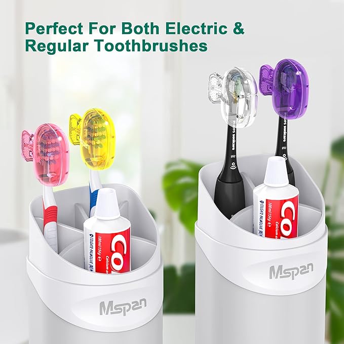 Mspan Toothbrush Head Cover Cap: Tooth Brush Protector Clip Compatible - Image 4