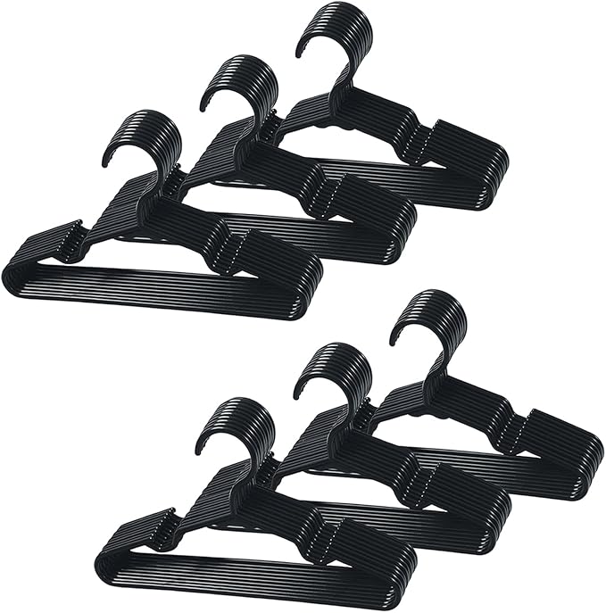 60 pcs Black Baby Nursery Closet Hangers, Non-Slip Laundry Infant Pant Hanger by VIIBASE