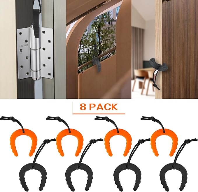 8 Pcs Rubber Door Stopper Wedge, First Responder Door Stops - Image 5