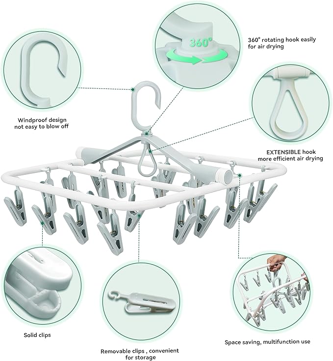 Plastic PP Drying Hanger, Anti-Rusty Drying Rack - Image 2