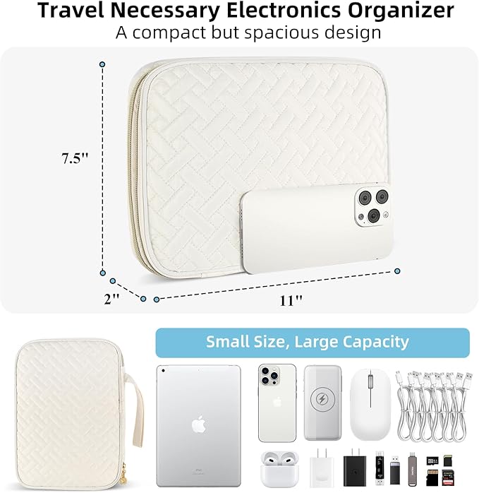 Electronics Organizer Travel Case, Charger Bag Cord Organizer Travel, - Image 4