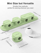 6 Pack Magnetic Cable Clips, Laitver Cord Organizer Holder Strong Adhesive Desk - Image 8