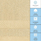 White Classic Luxury Cotton Washcloths 13x13 Inch - Image 7