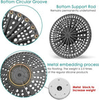 Shower Drain Hair Catcher, 5.5in Shower Hair Catcher Large Premium Silicone - Image 2