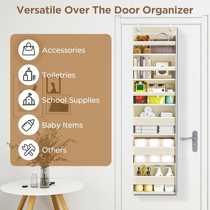 Over The Door Organizer, 6 Shelf Door Hanging Organizers - Image 9