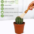 Cactus Plants Cleaning Brushes, Wooden Handles - Image 6