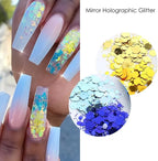 Mermaid Glitter Nail Art Sequins, 12 Colors Hexagon Shape Glitter Flakes Design - Image 5