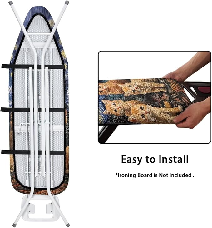 Cats Starry Sky Ironing Board Cover and Pad Table Top Ironing Board Cover - Image 4