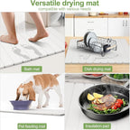 Upgraded Stone Dish Drying Mat Quick Dry Leakproof, 24x16 Large Drying Matt - Image 6