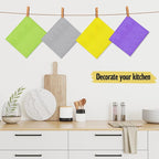 Swedish Dishcloths for Kitchen | 6 Pack Absorbent Cellulose Sponge Cloths - Image 2