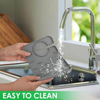 Silicone Sink Faucet Splash Guard Mat, Soap Dish Pad, Drip Catch Sponge Holder - Image 6