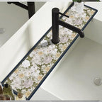 2pcs Fantasy Style Faucet Draining Mat, Faucet Absorbent Mat by Habysedu