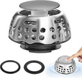 3 in 1 Bathtub Stopper, Bathtub Drain Hair Catcher, Replaces Lift and Turn by Home