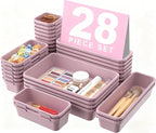 【】 【】 Purple Drawer Organizer, Makeup organizer, 【Holds 177 by A-LUGEI