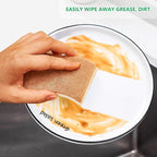 Natural Kitchen Sponges, 12 Pack Non-Scratch Scrubber, Biodegradable - Image 3