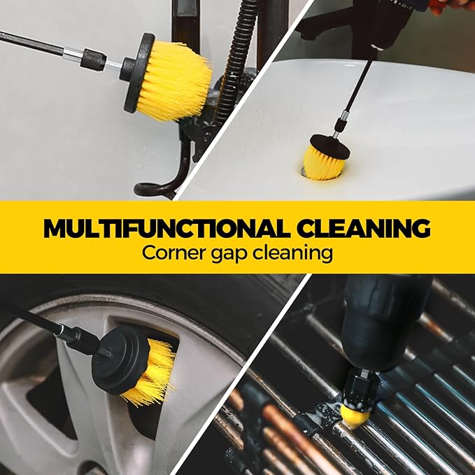 Holikme 8 Piece Drill Brush Attachment Set, Power Scrubber - Image 4