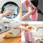 32 Pack Cleaning Cloth Kitchen Cloth, Dish Towels Super Absorbent Coral Velvet - Image 6