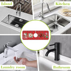 Chrismas Sink Splash Guard Faucet Mat Christmas Absorbent Fast Drying Mat Sink - Image 7