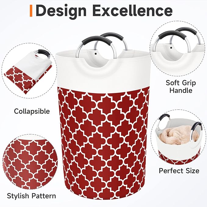 Large Laundry Basket Laundry Hamper Bag Washing Bin Clothes Bag Collapsible Tall - Image 3