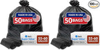 Reli. 55-60 Gallon Trash Bags Heavy Duty | 50 Bags | 50-60 Gallon | Large Black by Reli