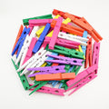 Wooden Clothes Pins, Natural Wood, 50 Pack, 3 Inch, Colorful Rust Resistant by DIAO79NI