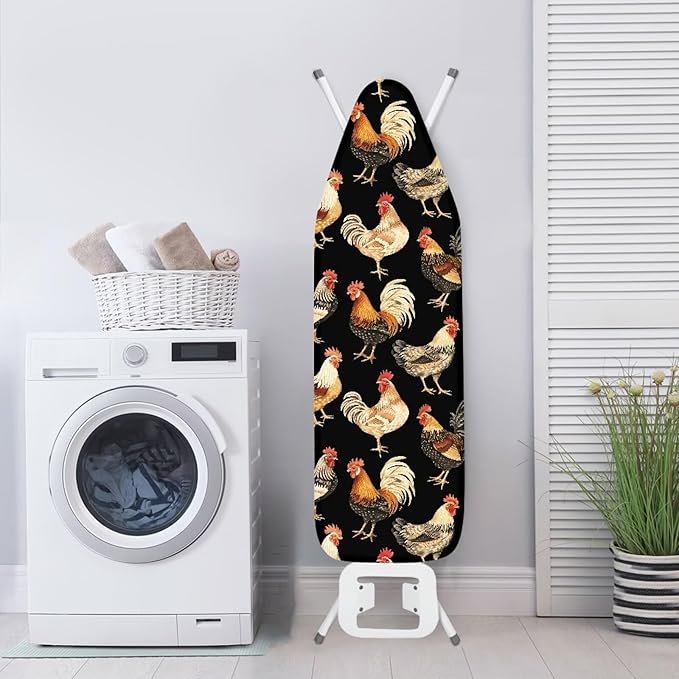 Roosters Pattern Ironing Board Cover and Pad Resist Scorching Cover - Image 3