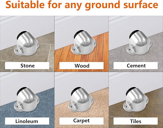 1.3 Inch / 33mm Heavy Duty Floor Door Stopper, Floor Mount Door Stop - Image 5