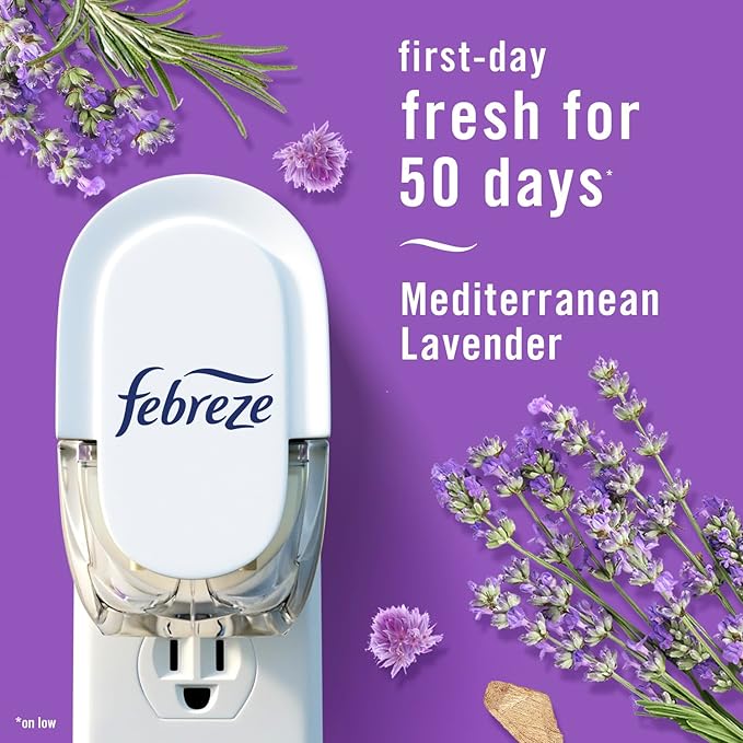 Febreze Plug in Air Fresheners, Mediterranean Lavender, Odor Eliminator - Image 4