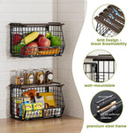 Wire Fruit Basket for Kitchen Storage: Hanging and Counter Wall Fruit Basket - Image 5