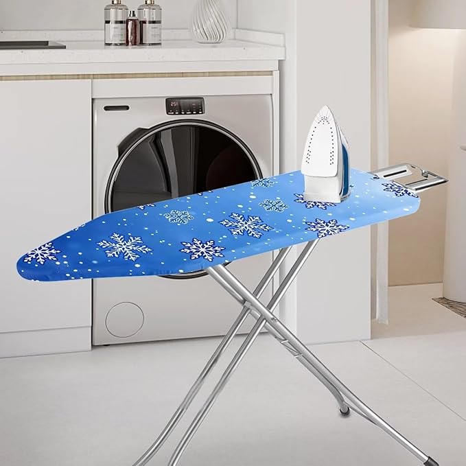 Ironing Board Cover wtih Blue Snowflake Print, Soft Stain Resistant Ironing - Image 2