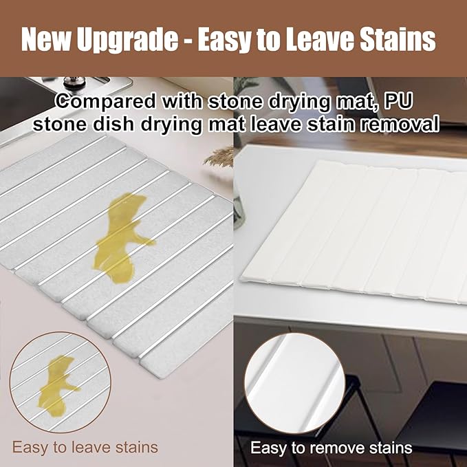 Large Stone Drying Mat for Kitchen Counter - Image 3