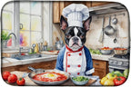 Caroline's Treasures DAC6216DDM Boston Terrier The Chef Dish Drying Mat by CarolinesTreasures