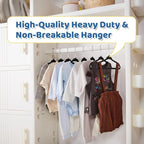 Smartor Premium 11 Inch Baby Hangers 50 Pack, Non Slip, Space Saving Felt - Image 9