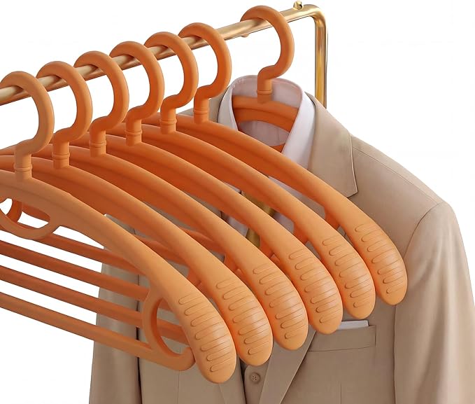 Plastic Clothes Hanger, Extra Thick Plastic Wide Shoulder Adult 360 Degrees by GEMWONDER