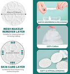 Premium Cotton Rounds for Face, 100% Pure & Natural Facial Cleansing Round Pads - Image 2