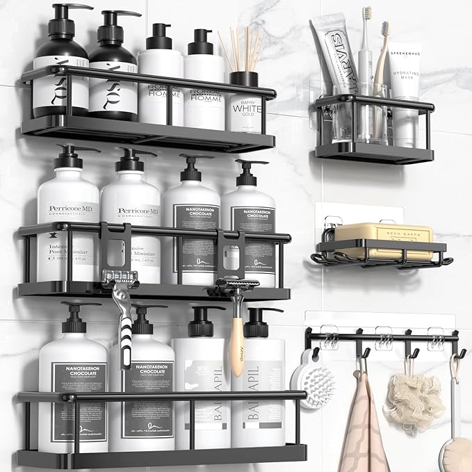 YASONIC Shower Caddy Adhesive, Rustproof Shower Shelves by YASONIC