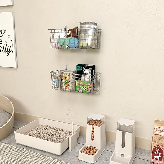 2 Sets Extra Large Hanging Wall Basket, WallmountedFruit Vegetable Toy Snack - Image 6