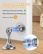 Crosize Magnetic Door Stoppers 8 Pack, Stainless Steel Door Stops - Image 2