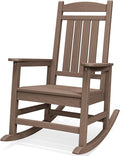 SERWALL HDPE Outdoor Rocking Chair for Adults, Heavy Duty Patio Rocking Chair, All-Weather Oversized Porch Rocker, Brown by SERWALL