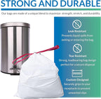 6-10 Gallon Trash Bags Drawstring | 250 Count | 22"x23" | 6, 10 Gallon - Image 2