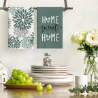 Artoid Mode Green Home Sweet Home Stripes Boho Spring Kitchen Towels Dish Towels - Image 2